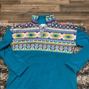Aztec print pull over